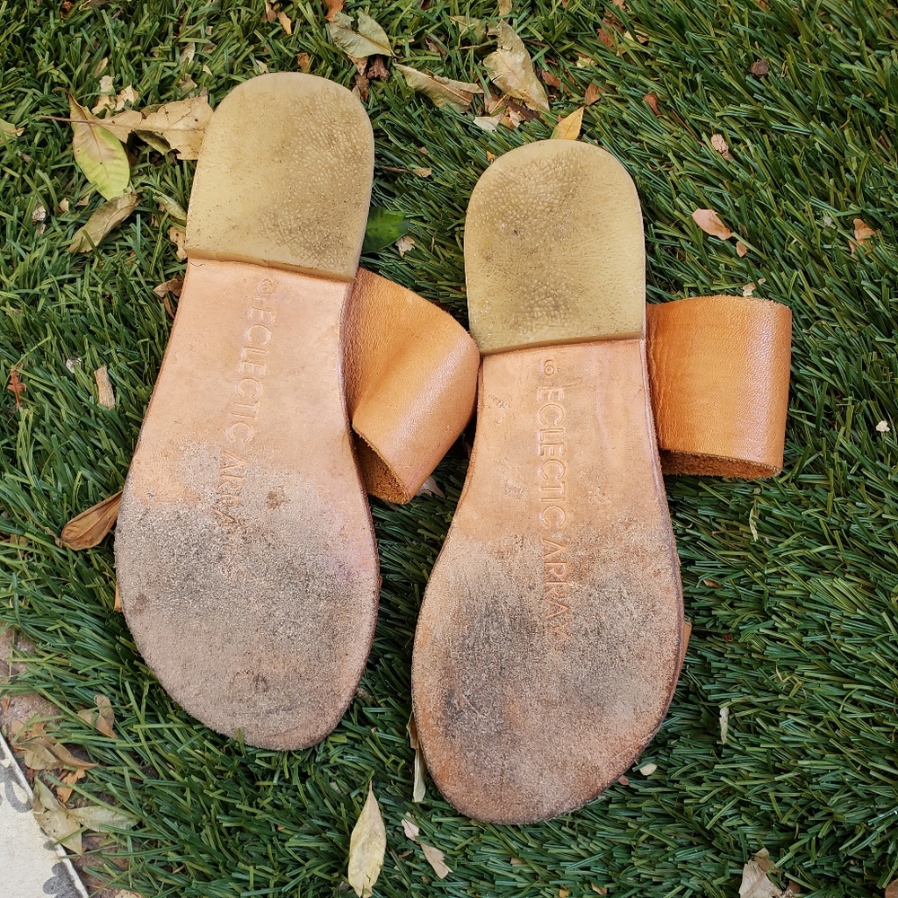 Eclectic Array Leather Strap Sandals 6 - image 4